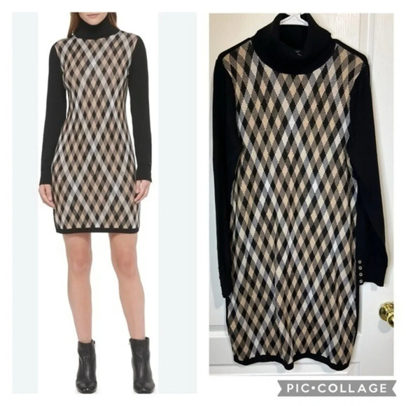 Tommy Hilfiger turtle neck Sweater dress size L - Picture 1 of 11